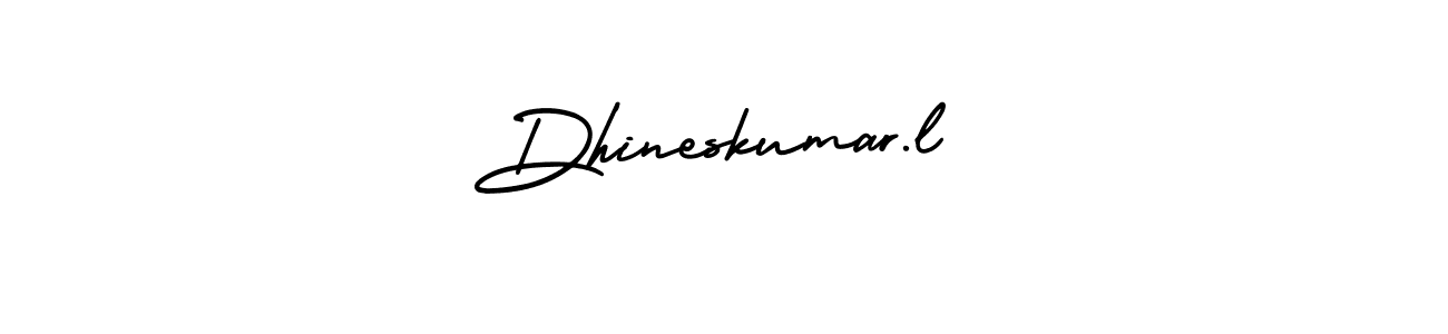 Create a beautiful signature design for name Dhineskumar.l. With this signature (AmerikaSignatureDemo-Regular) fonts, you can make a handwritten signature for free. Dhineskumar.l signature style 3 images and pictures png