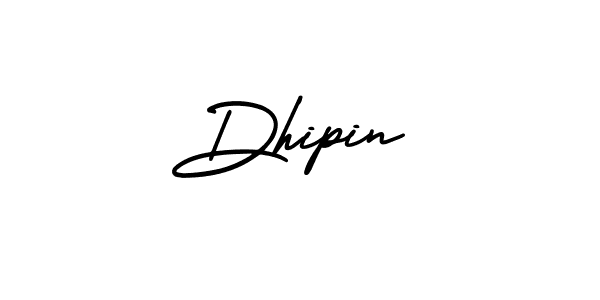 How to make Dhipin name signature. Use AmerikaSignatureDemo-Regular style for creating short signs online. This is the latest handwritten sign. Dhipin signature style 3 images and pictures png