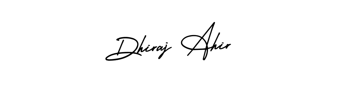 It looks lik you need a new signature style for name Dhiraj Ahir. Design unique handwritten (AmerikaSignatureDemo-Regular) signature with our free signature maker in just a few clicks. Dhiraj Ahir signature style 3 images and pictures png