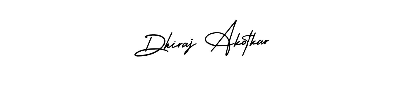 Design your own signature with our free online signature maker. With this signature software, you can create a handwritten (AmerikaSignatureDemo-Regular) signature for name Dhiraj Akotkar. Dhiraj Akotkar signature style 3 images and pictures png
