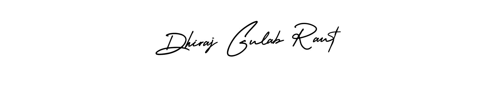 How to make Dhiraj Gulab Raut signature? AmerikaSignatureDemo-Regular is a professional autograph style. Create handwritten signature for Dhiraj Gulab Raut name. Dhiraj Gulab Raut signature style 3 images and pictures png