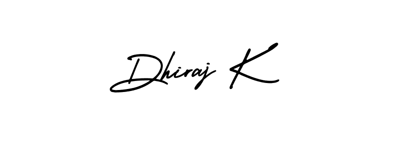 This is the best signature style for the Dhiraj K name. Also you like these signature font (AmerikaSignatureDemo-Regular). Mix name signature. Dhiraj K signature style 3 images and pictures png