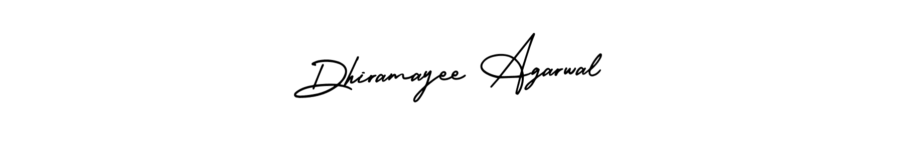 It looks lik you need a new signature style for name Dhiramayee Agarwal. Design unique handwritten (AmerikaSignatureDemo-Regular) signature with our free signature maker in just a few clicks. Dhiramayee Agarwal signature style 3 images and pictures png