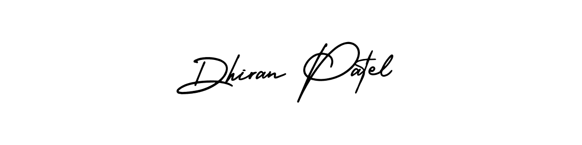 How to Draw Dhiran Patel signature style? AmerikaSignatureDemo-Regular is a latest design signature styles for name Dhiran Patel. Dhiran Patel signature style 3 images and pictures png