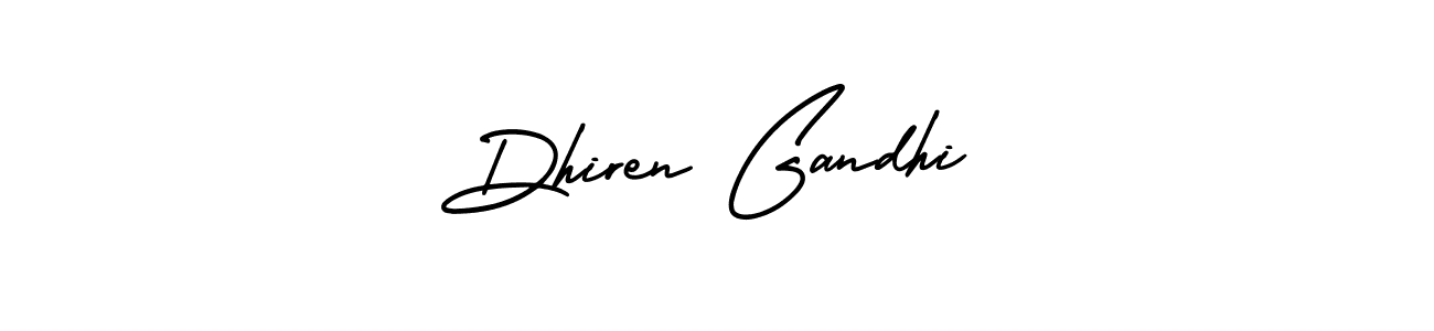 How to make Dhiren Gandhi signature? AmerikaSignatureDemo-Regular is a professional autograph style. Create handwritten signature for Dhiren Gandhi name. Dhiren Gandhi signature style 3 images and pictures png