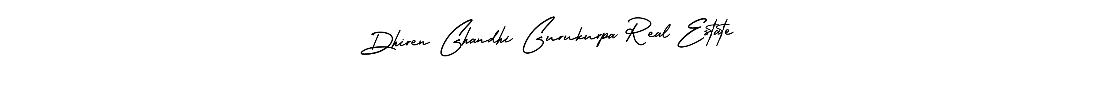 Create a beautiful signature design for name Dhiren Ghandhi Gurukurpa Real Estate. With this signature (AmerikaSignatureDemo-Regular) fonts, you can make a handwritten signature for free. Dhiren Ghandhi Gurukurpa Real Estate signature style 3 images and pictures png