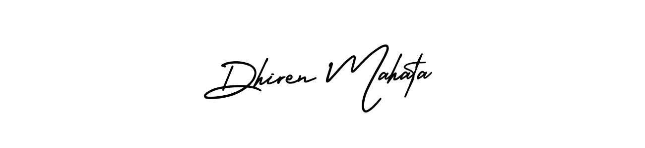 Also we have Dhiren Mahata name is the best signature style. Create professional handwritten signature collection using AmerikaSignatureDemo-Regular autograph style. Dhiren Mahata signature style 3 images and pictures png