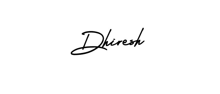 How to make Dhiresh signature? AmerikaSignatureDemo-Regular is a professional autograph style. Create handwritten signature for Dhiresh name. Dhiresh signature style 3 images and pictures png