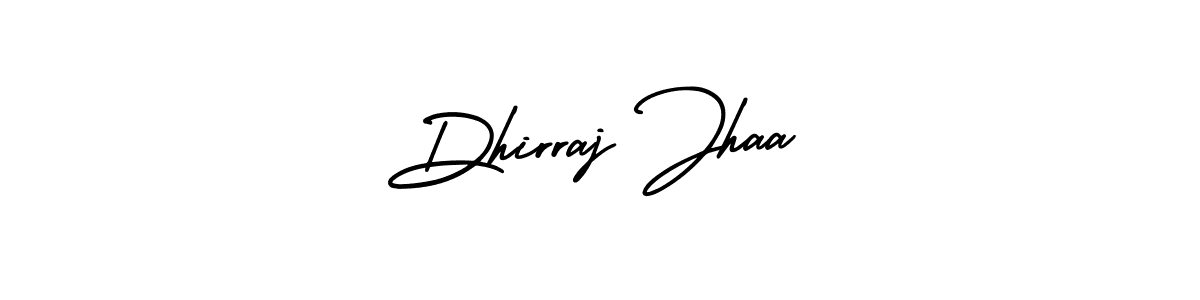 Dhirraj Jhaa stylish signature style. Best Handwritten Sign (AmerikaSignatureDemo-Regular) for my name. Handwritten Signature Collection Ideas for my name Dhirraj Jhaa. Dhirraj Jhaa signature style 3 images and pictures png