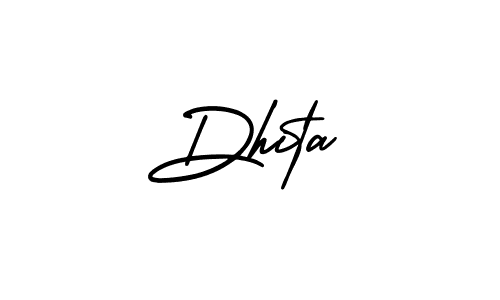 Design your own signature with our free online signature maker. With this signature software, you can create a handwritten (AmerikaSignatureDemo-Regular) signature for name Dhita. Dhita signature style 3 images and pictures png