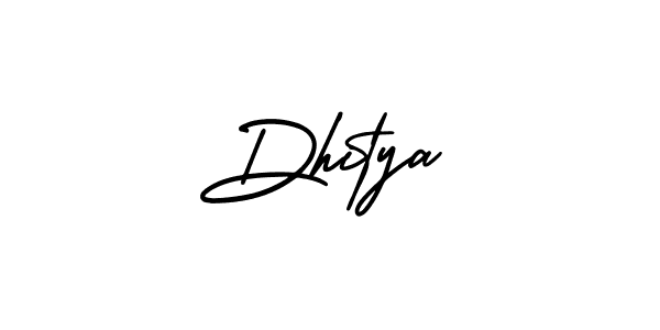Also You can easily find your signature by using the search form. We will create Dhitya name handwritten signature images for you free of cost using AmerikaSignatureDemo-Regular sign style. Dhitya signature style 3 images and pictures png