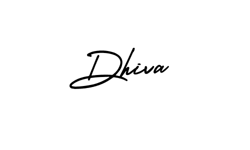 Design your own signature with our free online signature maker. With this signature software, you can create a handwritten (AmerikaSignatureDemo-Regular) signature for name Dhiva. Dhiva signature style 3 images and pictures png