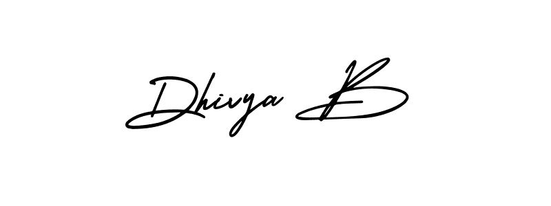 Dhivya B stylish signature style. Best Handwritten Sign (AmerikaSignatureDemo-Regular) for my name. Handwritten Signature Collection Ideas for my name Dhivya B. Dhivya B signature style 3 images and pictures png