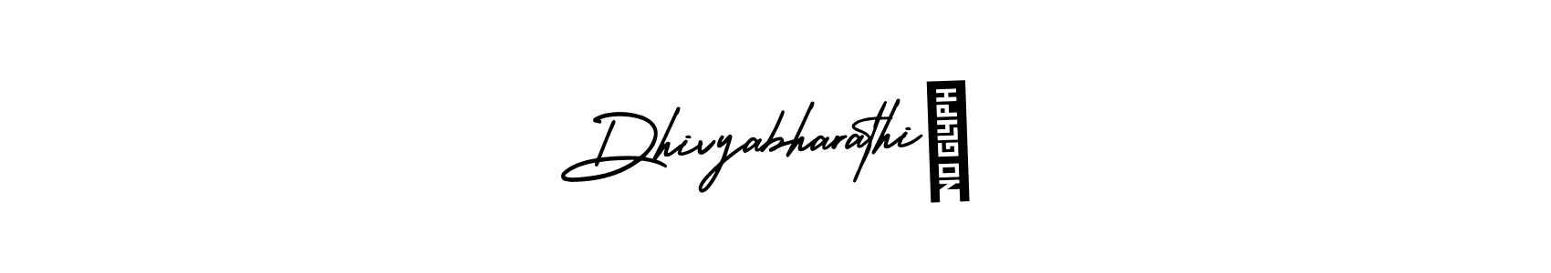 The best way (AmerikaSignatureDemo-Regular) to make a short signature is to pick only two or three words in your name. The name Dhivyabharathi​ include a total of six letters. For converting this name. Dhivyabharathi​ signature style 3 images and pictures png