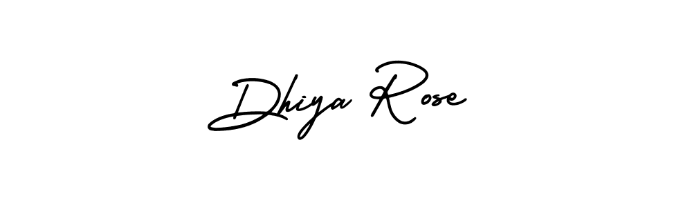Make a short Dhiya Rose signature style. Manage your documents anywhere anytime using AmerikaSignatureDemo-Regular. Create and add eSignatures, submit forms, share and send files easily. Dhiya Rose signature style 3 images and pictures png
