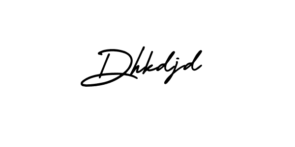 You should practise on your own different ways (AmerikaSignatureDemo-Regular) to write your name (Dhkdjd) in signature. don't let someone else do it for you. Dhkdjd signature style 3 images and pictures png