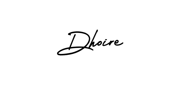 How to make Dhoire name signature. Use AmerikaSignatureDemo-Regular style for creating short signs online. This is the latest handwritten sign. Dhoire signature style 3 images and pictures png