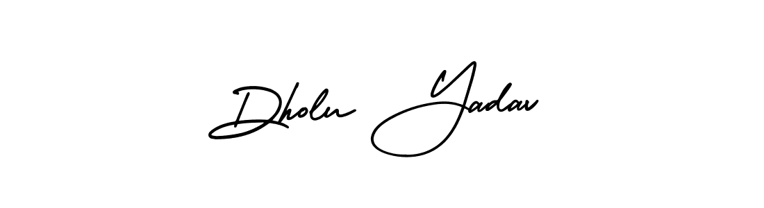 Make a beautiful signature design for name Dholu Yadav. With this signature (AmerikaSignatureDemo-Regular) style, you can create a handwritten signature for free. Dholu Yadav signature style 3 images and pictures png