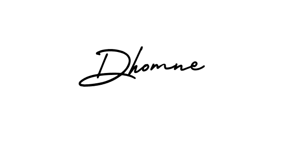 The best way (AmerikaSignatureDemo-Regular) to make a short signature is to pick only two or three words in your name. The name Dhomne include a total of six letters. For converting this name. Dhomne signature style 3 images and pictures png