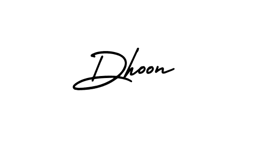 Use a signature maker to create a handwritten signature online. With this signature software, you can design (AmerikaSignatureDemo-Regular) your own signature for name Dhoon. Dhoon signature style 3 images and pictures png