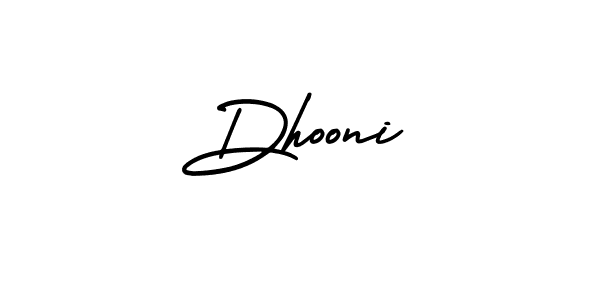 How to make Dhooni signature? AmerikaSignatureDemo-Regular is a professional autograph style. Create handwritten signature for Dhooni name. Dhooni signature style 3 images and pictures png
