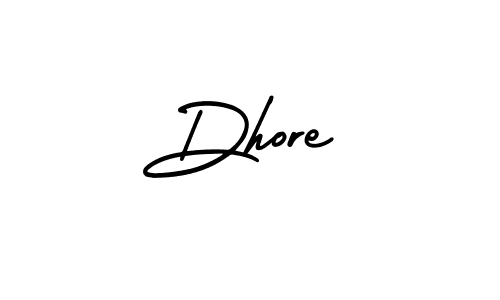 The best way (AmerikaSignatureDemo-Regular) to make a short signature is to pick only two or three words in your name. The name Dhore include a total of six letters. For converting this name. Dhore signature style 3 images and pictures png