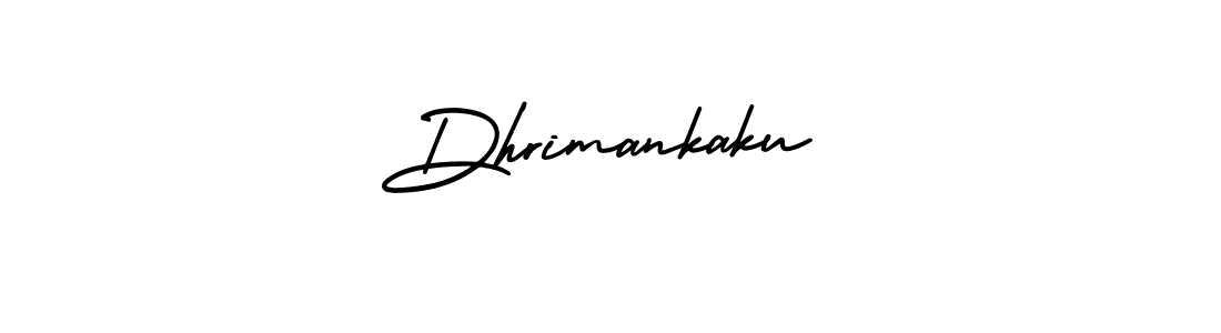 You can use this online signature creator to create a handwritten signature for the name Dhrimankaku. This is the best online autograph maker. Dhrimankaku signature style 3 images and pictures png