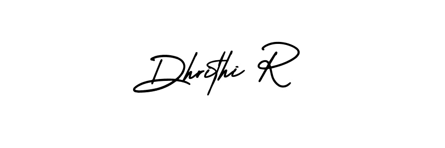 How to Draw Dhrithi R signature style? AmerikaSignatureDemo-Regular is a latest design signature styles for name Dhrithi R. Dhrithi R signature style 3 images and pictures png