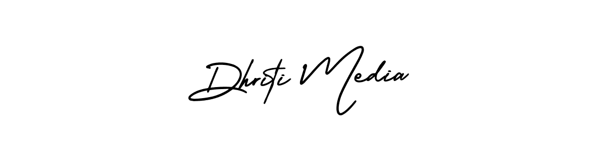 Design your own signature with our free online signature maker. With this signature software, you can create a handwritten (AmerikaSignatureDemo-Regular) signature for name Dhriti Media. Dhriti Media signature style 3 images and pictures png