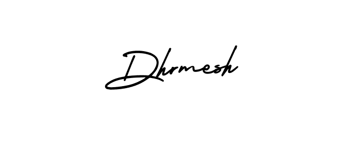 You should practise on your own different ways (AmerikaSignatureDemo-Regular) to write your name (Dhrmesh) in signature. don't let someone else do it for you. Dhrmesh signature style 3 images and pictures png