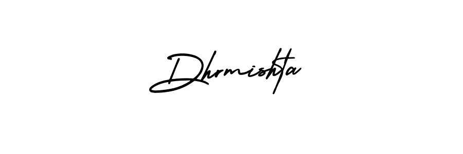 Create a beautiful signature design for name Dhrmishta. With this signature (AmerikaSignatureDemo-Regular) fonts, you can make a handwritten signature for free. Dhrmishta signature style 3 images and pictures png