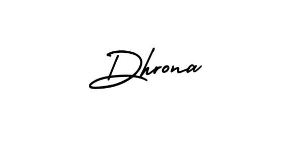 Dhrona stylish signature style. Best Handwritten Sign (AmerikaSignatureDemo-Regular) for my name. Handwritten Signature Collection Ideas for my name Dhrona. Dhrona signature style 3 images and pictures png