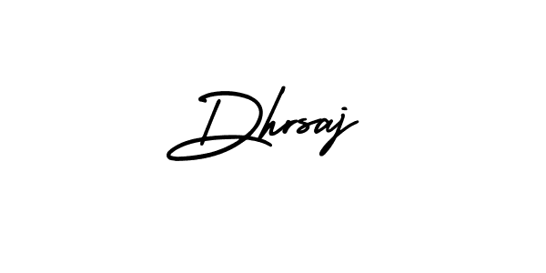 The best way (AmerikaSignatureDemo-Regular) to make a short signature is to pick only two or three words in your name. The name Dhrsaj include a total of six letters. For converting this name. Dhrsaj signature style 3 images and pictures png