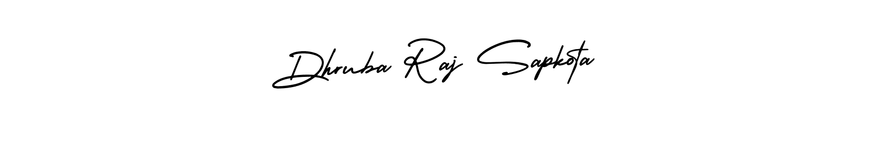 How to make Dhruba Raj Sapkota name signature. Use AmerikaSignatureDemo-Regular style for creating short signs online. This is the latest handwritten sign. Dhruba Raj Sapkota signature style 3 images and pictures png