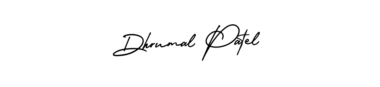 Make a beautiful signature design for name Dhrumal Patel. With this signature (AmerikaSignatureDemo-Regular) style, you can create a handwritten signature for free. Dhrumal Patel signature style 3 images and pictures png