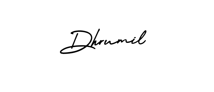 It looks lik you need a new signature style for name Dhrumil. Design unique handwritten (AmerikaSignatureDemo-Regular) signature with our free signature maker in just a few clicks. Dhrumil signature style 3 images and pictures png