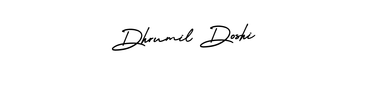 Use a signature maker to create a handwritten signature online. With this signature software, you can design (AmerikaSignatureDemo-Regular) your own signature for name Dhrumil Doshi. Dhrumil Doshi signature style 3 images and pictures png