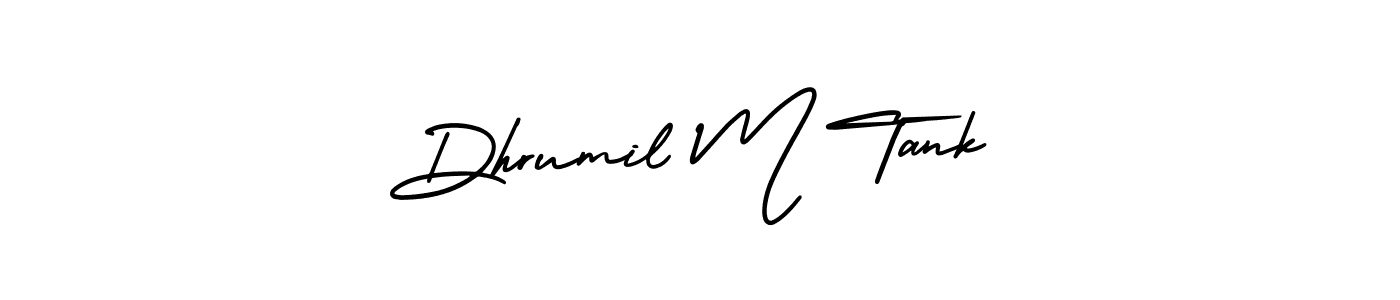 Similarly AmerikaSignatureDemo-Regular is the best handwritten signature design. Signature creator online .You can use it as an online autograph creator for name Dhrumil M Tank. Dhrumil M Tank signature style 3 images and pictures png