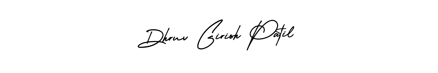 This is the best signature style for the Dhruv Girish Patil name. Also you like these signature font (AmerikaSignatureDemo-Regular). Mix name signature. Dhruv Girish Patil signature style 3 images and pictures png