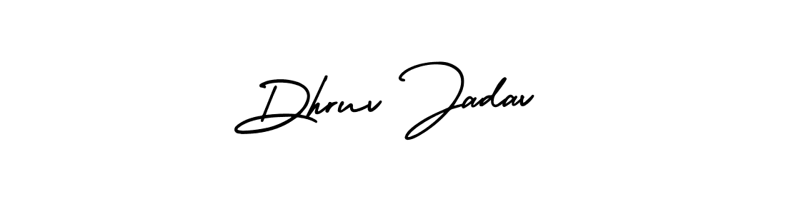 This is the best signature style for the Dhruv Jadav name. Also you like these signature font (AmerikaSignatureDemo-Regular). Mix name signature. Dhruv Jadav signature style 3 images and pictures png