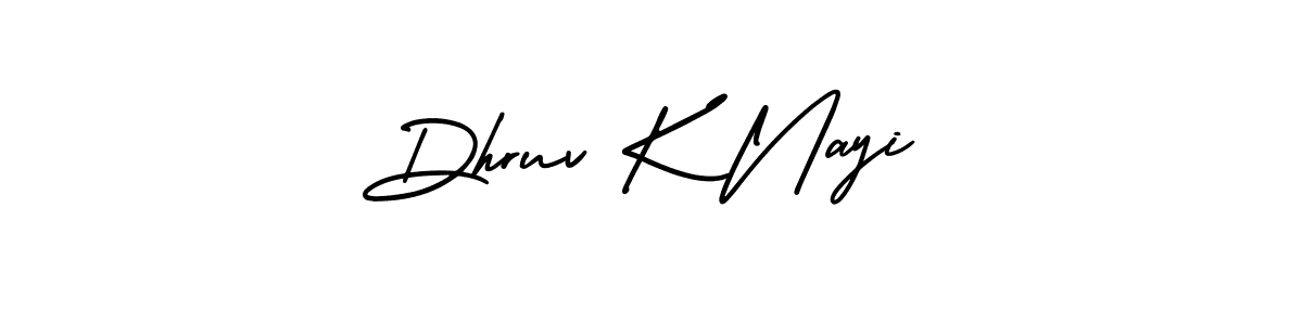 It looks lik you need a new signature style for name Dhruv K Nayi. Design unique handwritten (AmerikaSignatureDemo-Regular) signature with our free signature maker in just a few clicks. Dhruv K Nayi signature style 3 images and pictures png