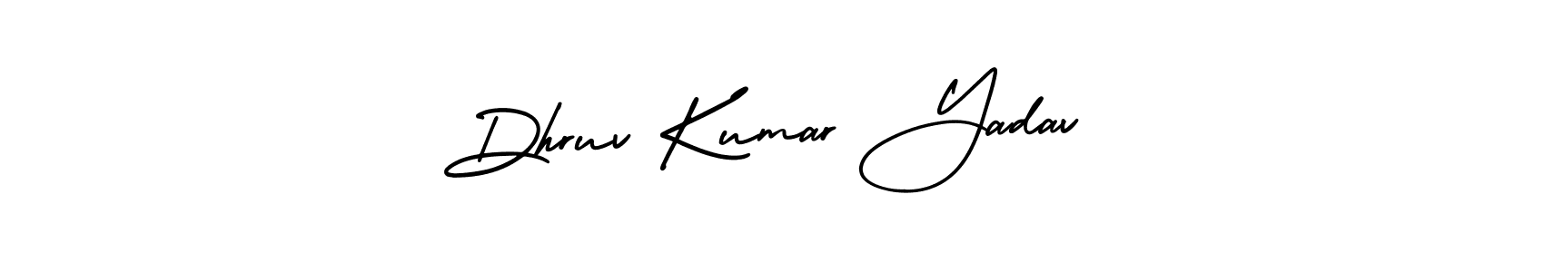 The best way (AmerikaSignatureDemo-Regular) to make a short signature is to pick only two or three words in your name. The name Dhruv Kumar Yadav include a total of six letters. For converting this name. Dhruv Kumar Yadav signature style 3 images and pictures png