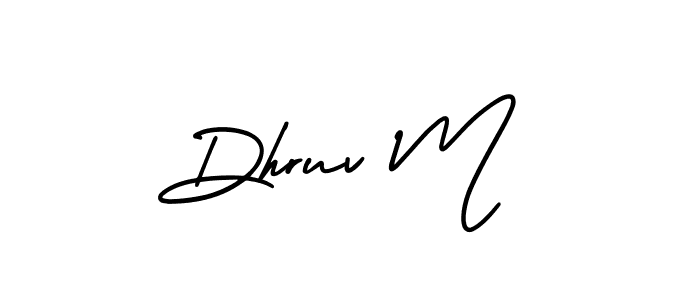 Make a beautiful signature design for name Dhruv M. With this signature (AmerikaSignatureDemo-Regular) style, you can create a handwritten signature for free. Dhruv M signature style 3 images and pictures png