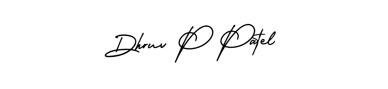 Design your own signature with our free online signature maker. With this signature software, you can create a handwritten (AmerikaSignatureDemo-Regular) signature for name Dhruv P Patel. Dhruv P Patel signature style 3 images and pictures png