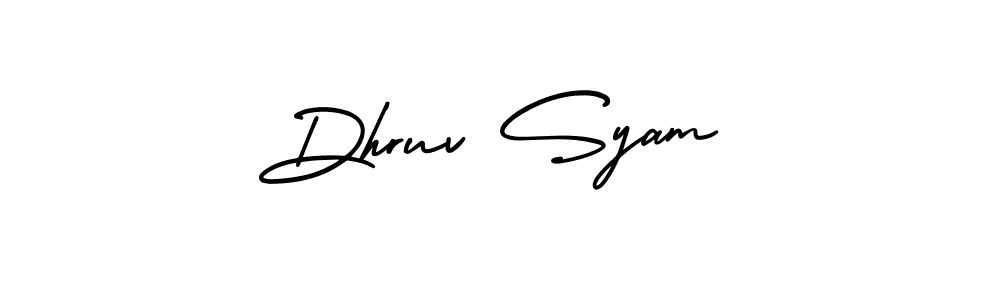 Make a beautiful signature design for name Dhruv Syam. With this signature (AmerikaSignatureDemo-Regular) style, you can create a handwritten signature for free. Dhruv Syam signature style 3 images and pictures png