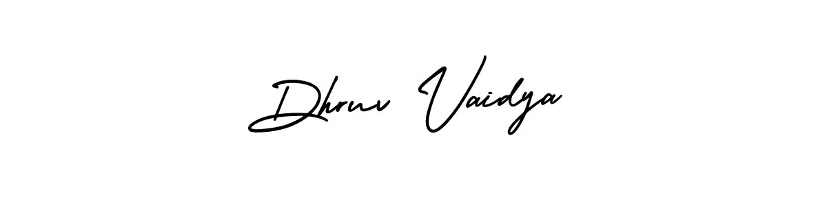 Make a beautiful signature design for name Dhruv Vaidya. With this signature (AmerikaSignatureDemo-Regular) style, you can create a handwritten signature for free. Dhruv Vaidya signature style 3 images and pictures png