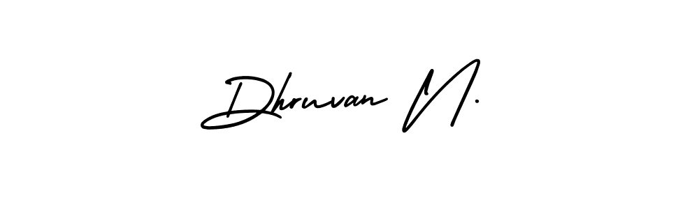 Also You can easily find your signature by using the search form. We will create Dhruvan N. name handwritten signature images for you free of cost using AmerikaSignatureDemo-Regular sign style. Dhruvan N. signature style 3 images and pictures png