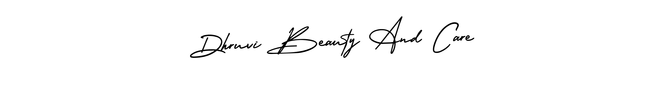 if you are searching for the best signature style for your name Dhruvi Beauty And Care. so please give up your signature search. here we have designed multiple signature styles  using AmerikaSignatureDemo-Regular. Dhruvi Beauty And Care signature style 3 images and pictures png