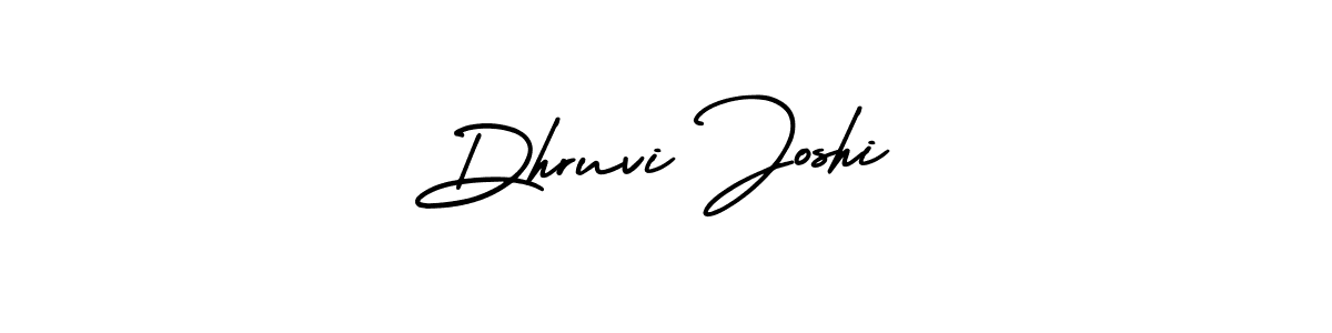 The best way (AmerikaSignatureDemo-Regular) to make a short signature is to pick only two or three words in your name. The name Dhruvi Joshi include a total of six letters. For converting this name. Dhruvi Joshi signature style 3 images and pictures png