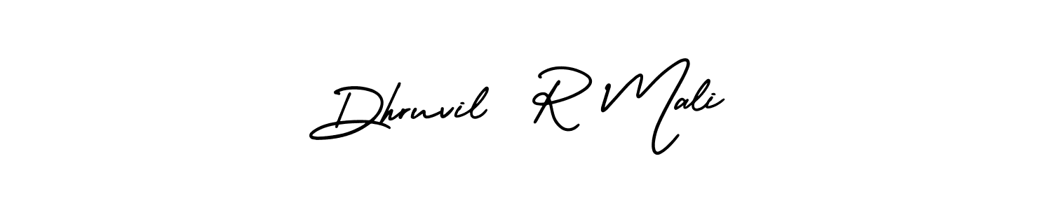 Similarly AmerikaSignatureDemo-Regular is the best handwritten signature design. Signature creator online .You can use it as an online autograph creator for name Dhruvil  R Mali. Dhruvil  R Mali signature style 3 images and pictures png